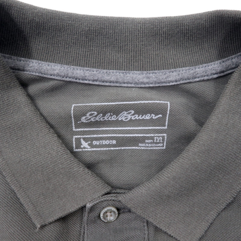 Eddie Bauer ビッグサイズ 長袖ポロシャツ 2XL グレー コットン