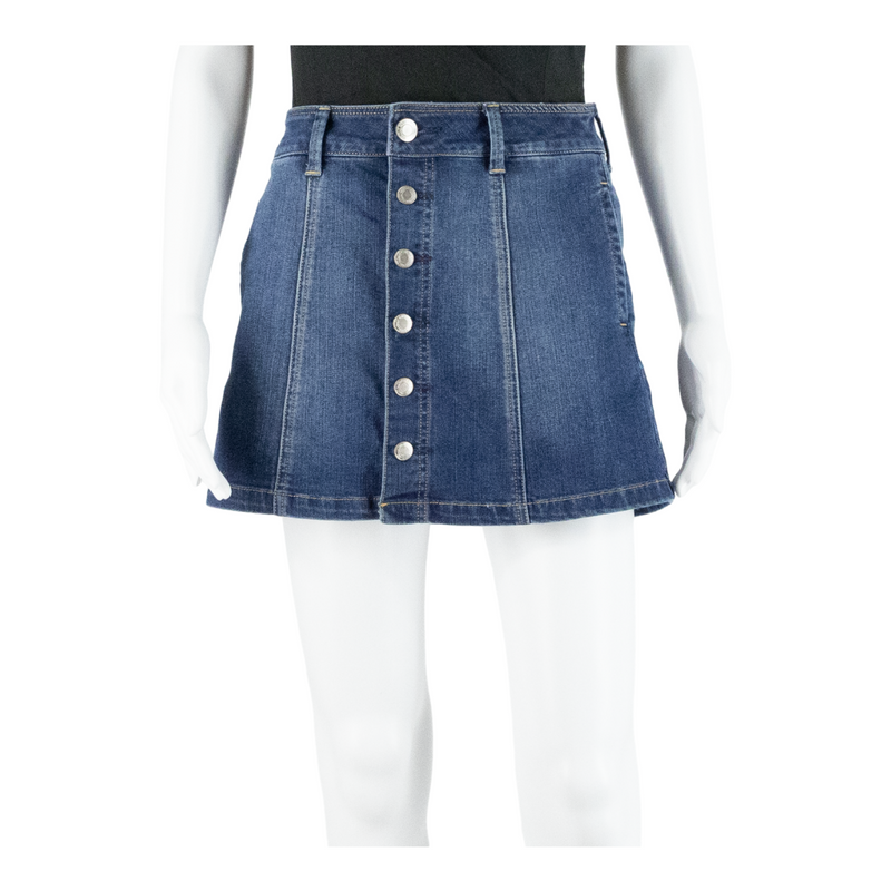 AMERICAN EAGLE Stretch Short Mini Skirt Blue Denim Womens UK 8