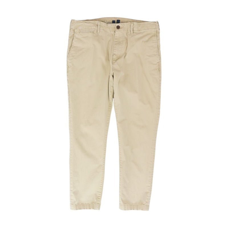 Tan Solid Chino Pants
