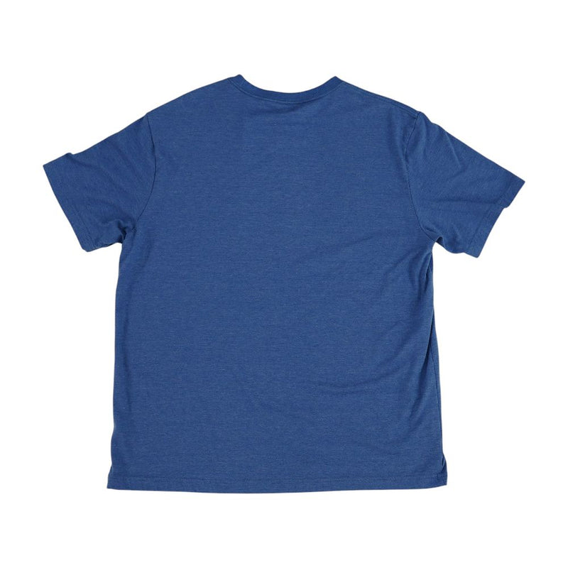 Blue Solid Graphic/logo T-Shirt