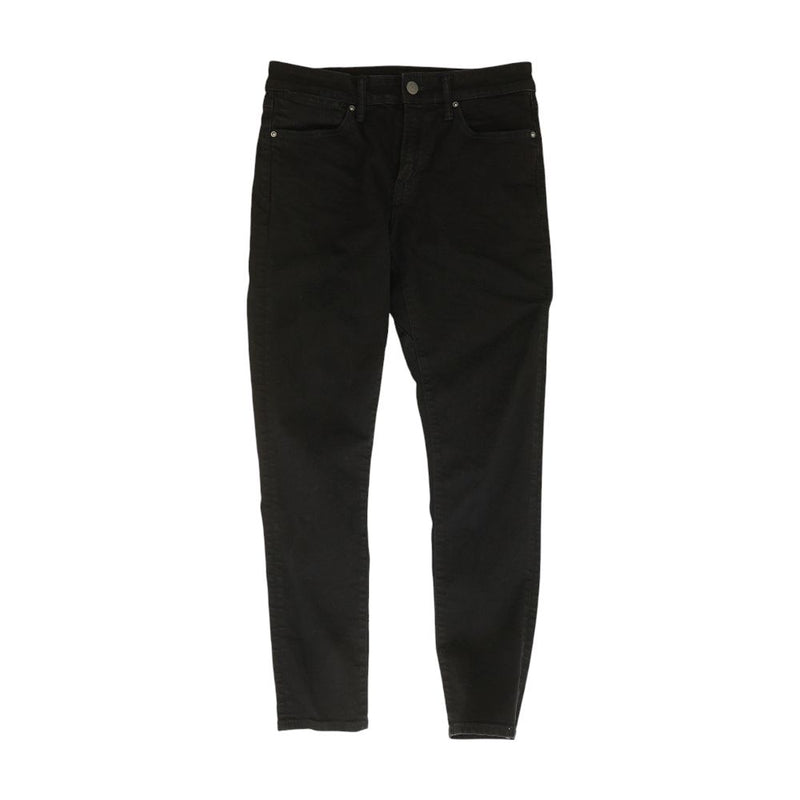 Black Solid Skinny Leg Jeans