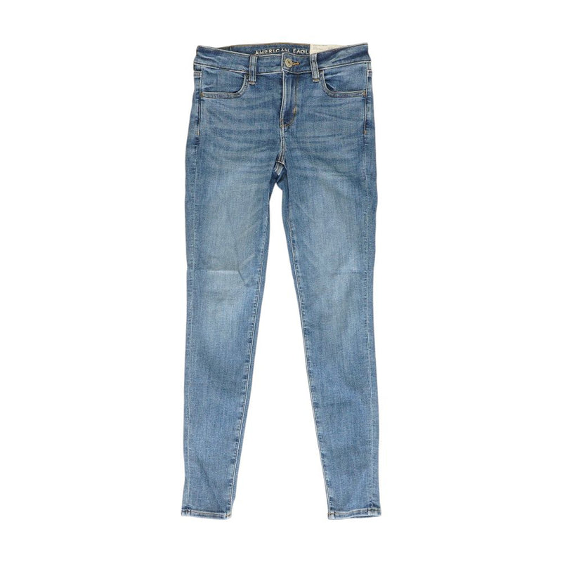 Blue Solid Low Rise Regular Jeans