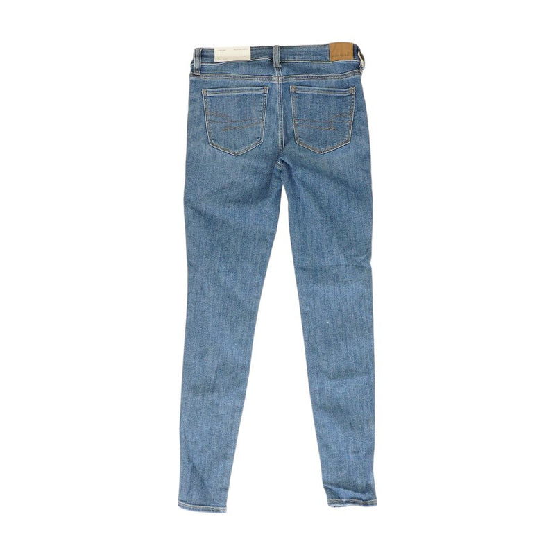 Blue Solid Low Rise Regular Jeans
