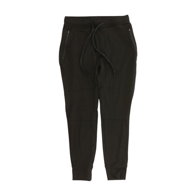 Black Solid Active Pants