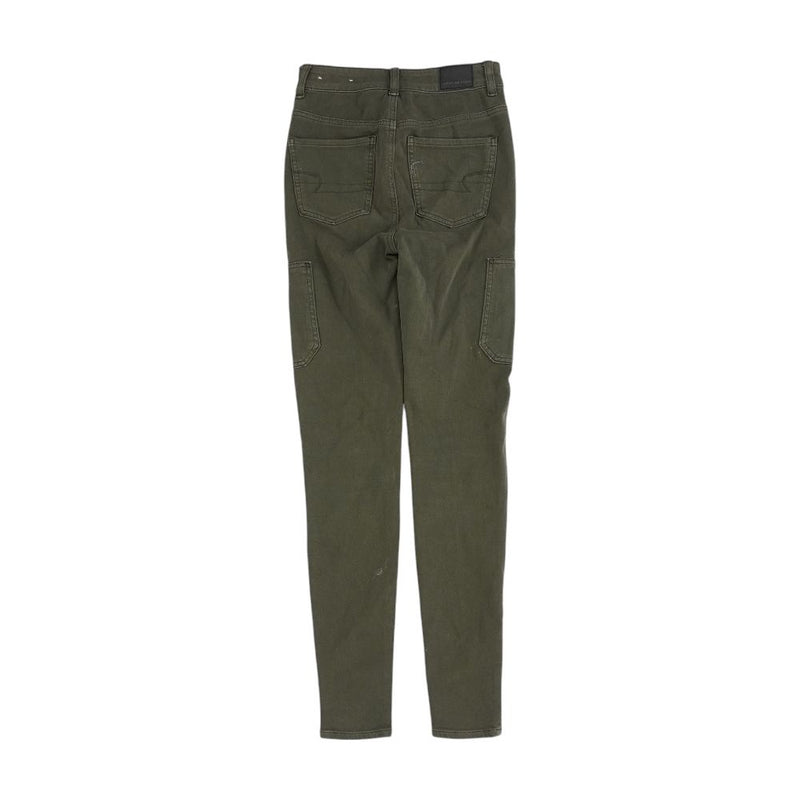 Olive Solid High Rise Skinny Leg Jeans