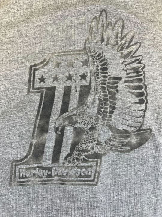 Harley-Davidson Women's Grey Tank American Eagle #1 Sleeveless T-Shirt (S47)