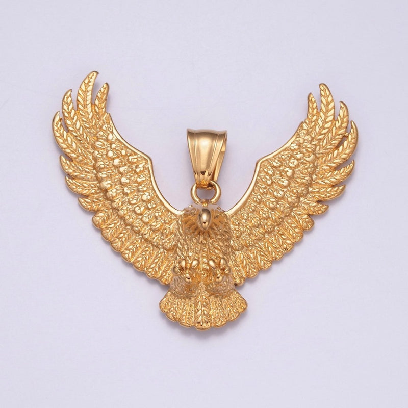 Gold / Antique Silver Eagle Necklace Pendant For Men American Eagle Pendant Men Women Big Bold Eagle Jewelry X-633 X-634