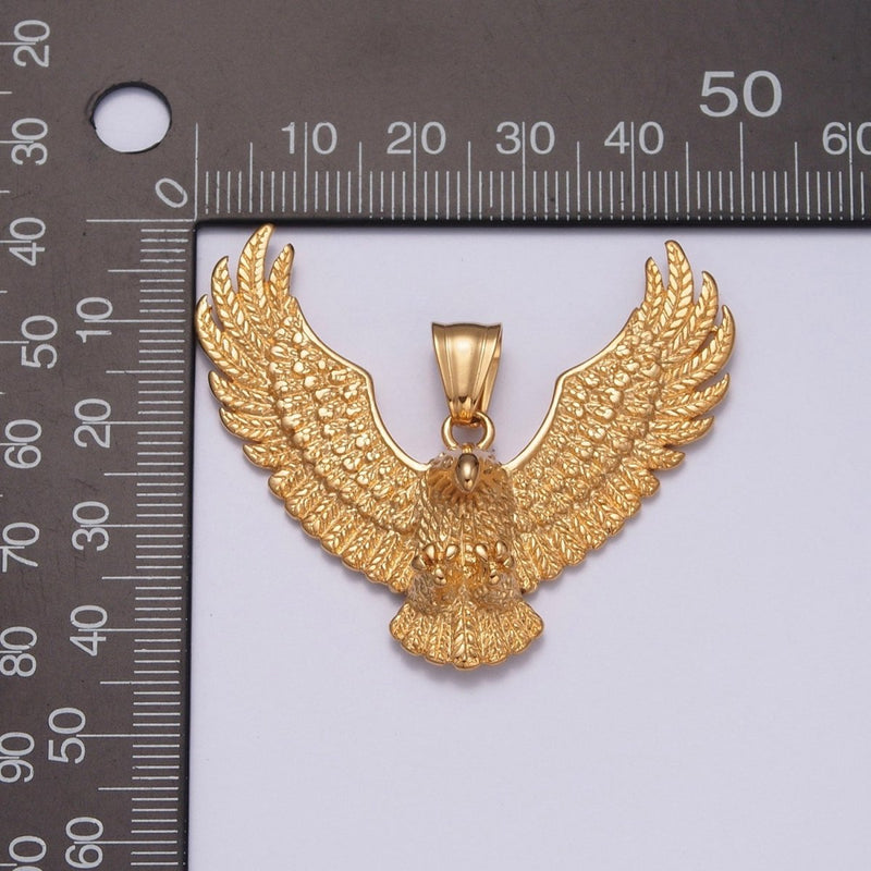 Gold / Antique Silver Eagle Necklace Pendant For Men American Eagle Pendant Men Women Big Bold Eagle Jewelry X-633 X-634