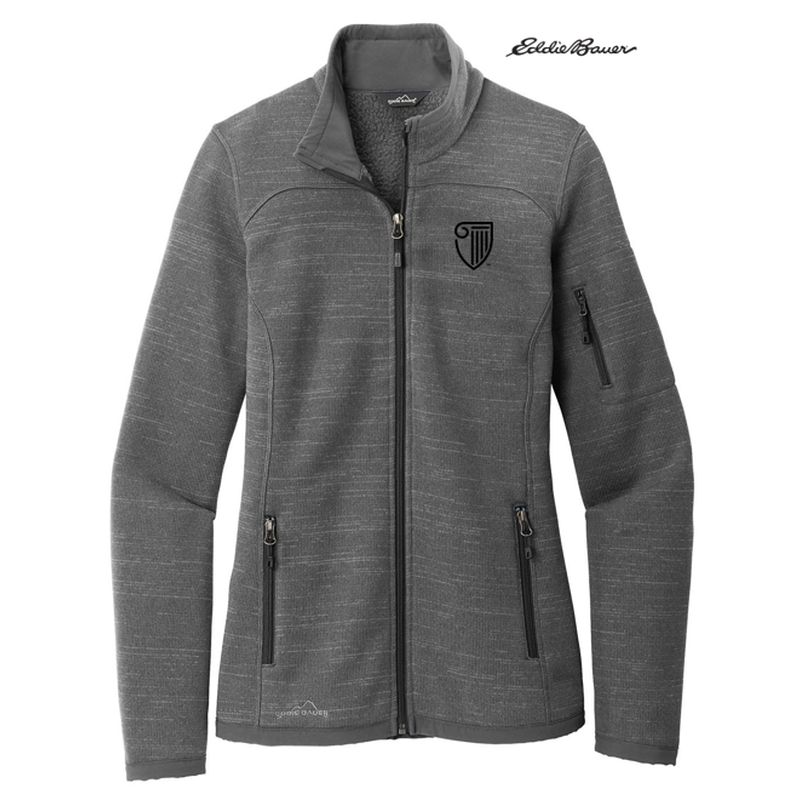 STRAYER Eddie Bauer ® Ladies Sweater Fleece Full-Zip- Dark Grey Heather