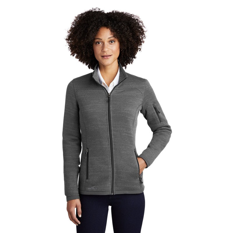 STRAYER Eddie Bauer ® Ladies Sweater Fleece Full-Zip- Dark Grey Heather