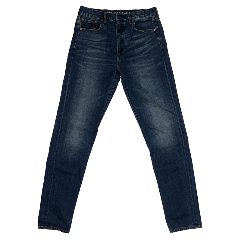 Women's  American Eagle Jeans Sz 6 x 33 Long Hi-Rise Girlfriend Button Tapered