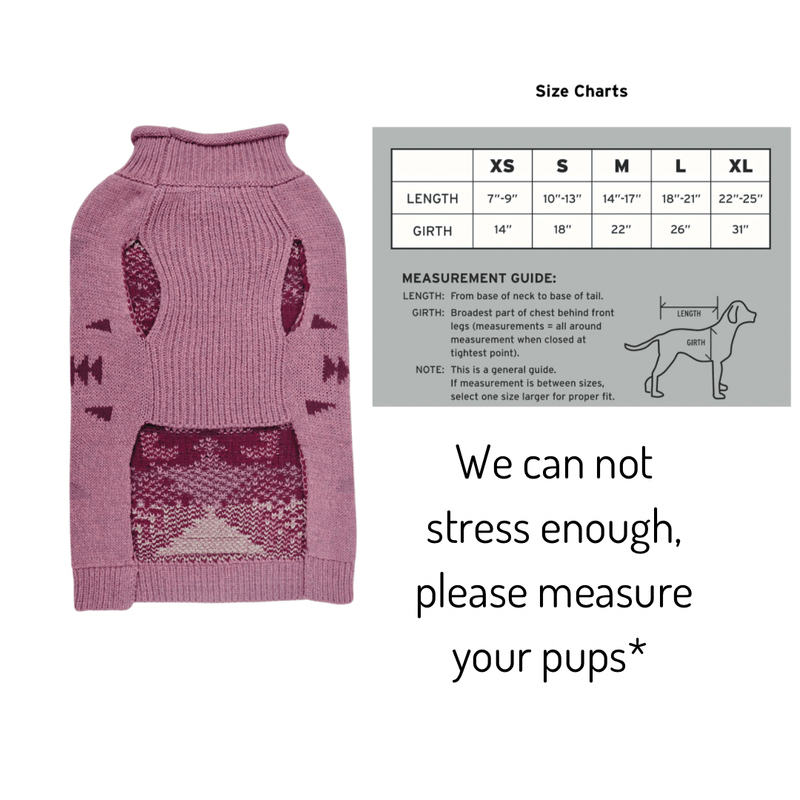 Eddie Bauer Wapato Dog Sweater, Dusty Purple Heather - Large Sizes Available