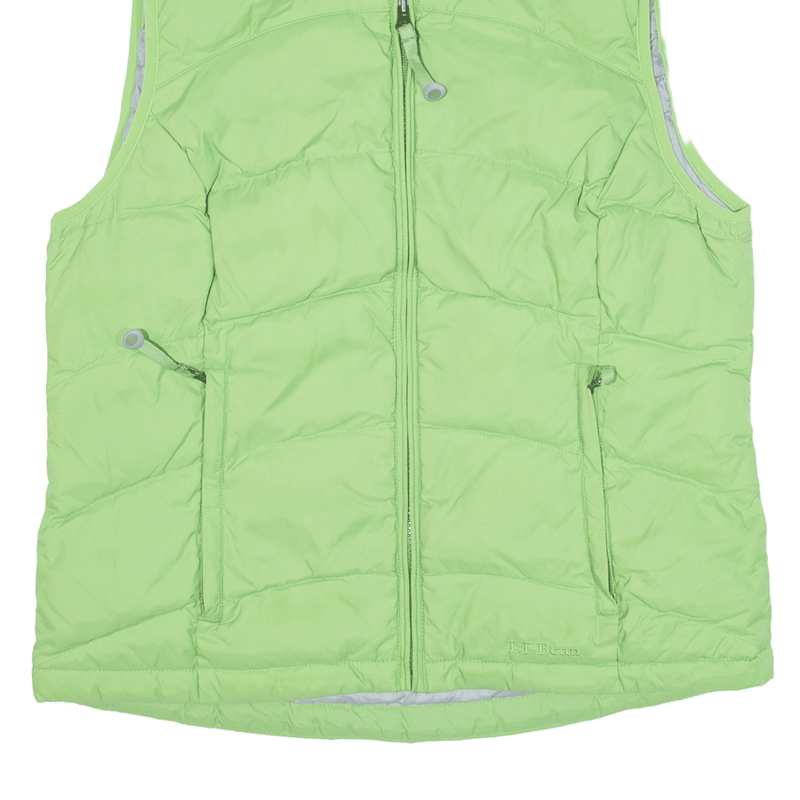 LL BEAN Insulated Puffer Gilet Green Womens S