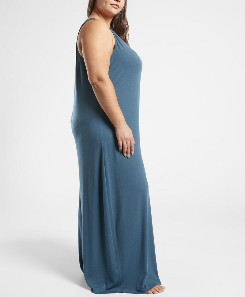 Athleta Sequoia Blue Night Time Bliss Sleep V-neck Romper