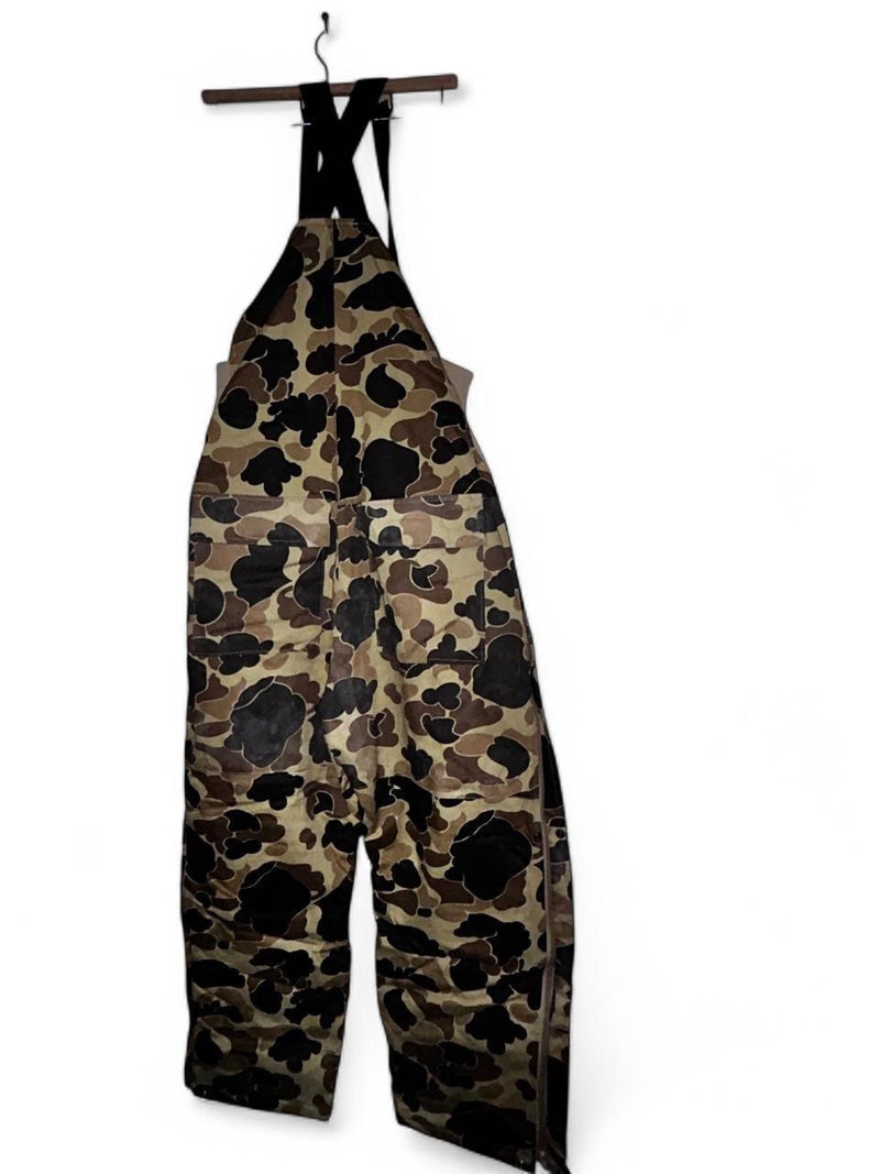 Vtg LL Bean Overalls Mens M Maine Camo Goretex Double Knee Bib 80s Hunting Ski L29 W22 SKU 6973