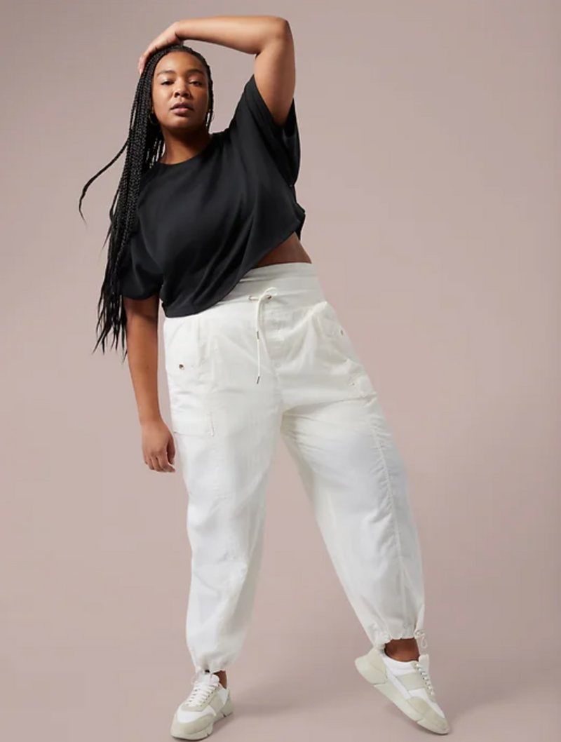 Athleta & Alicia Keys Black Relaxed Crop Tee