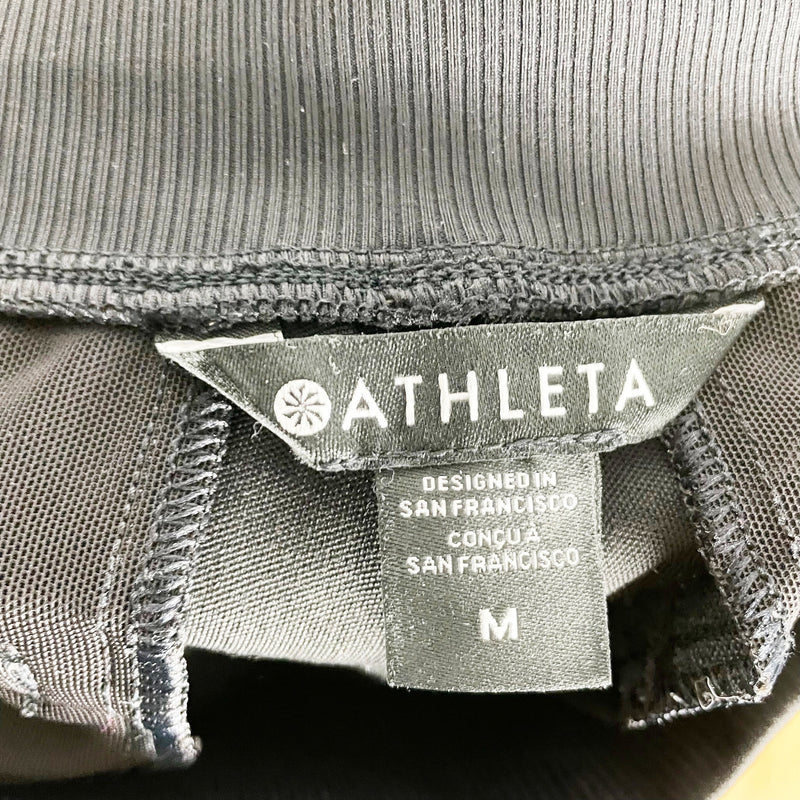 Athleta Women's Venice High Rise Ankle Crop Athletic Jogger Pants Solid Black M