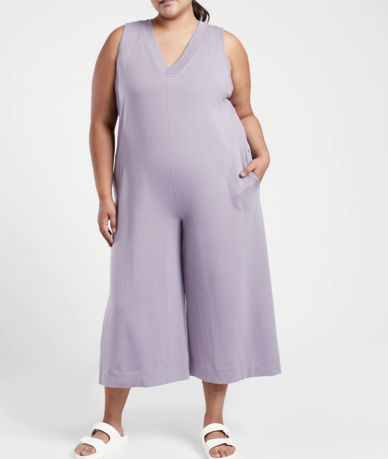 Athleta Violet Wide Leg Pants Serenity Romper Jumpsuit