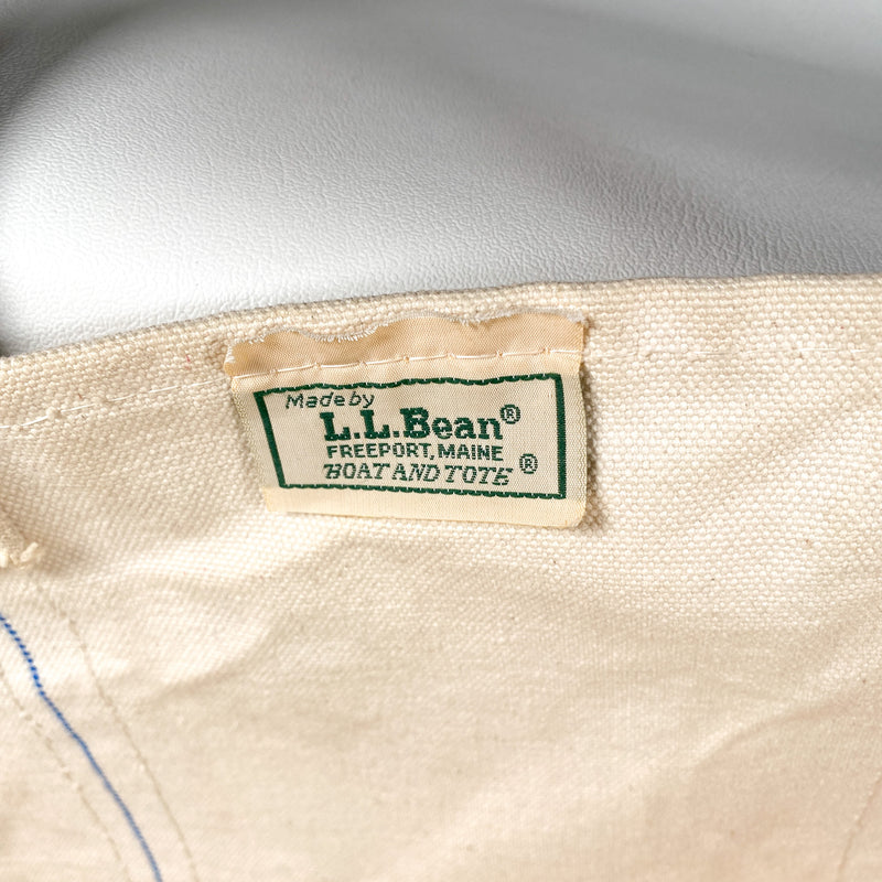 Vintage 90's LL Bean Navy Blue Straps Boat and Tote Bag