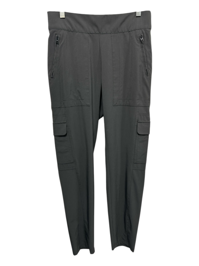 Athleta Size 6 Olive Green Polyester Blend Elastic Waist Cargo Zip Pockets Pants