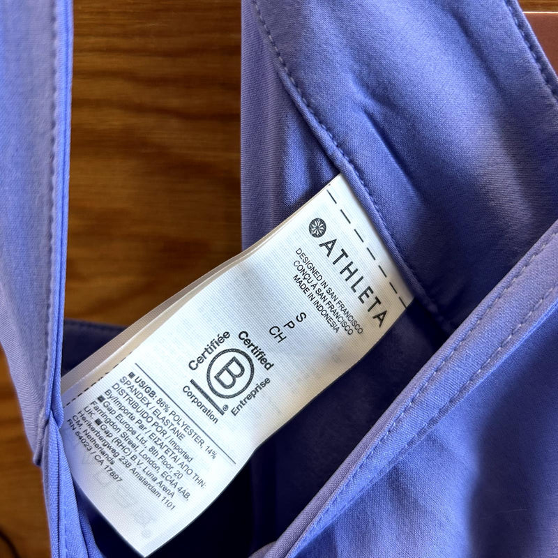S - Athleta $119 Adonis Blue Maxi Length Arrival Robe Dress NEW 0215LM