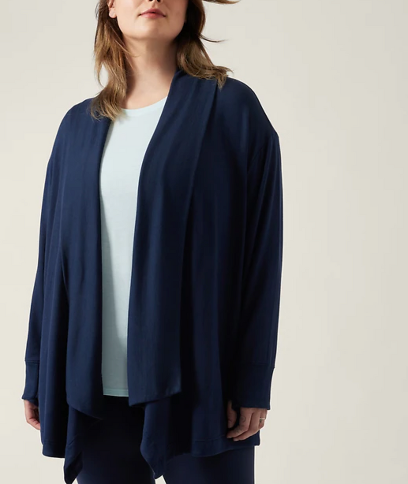 Athleta Navy Nirvana Pranayama Restore Wrap Cardigan