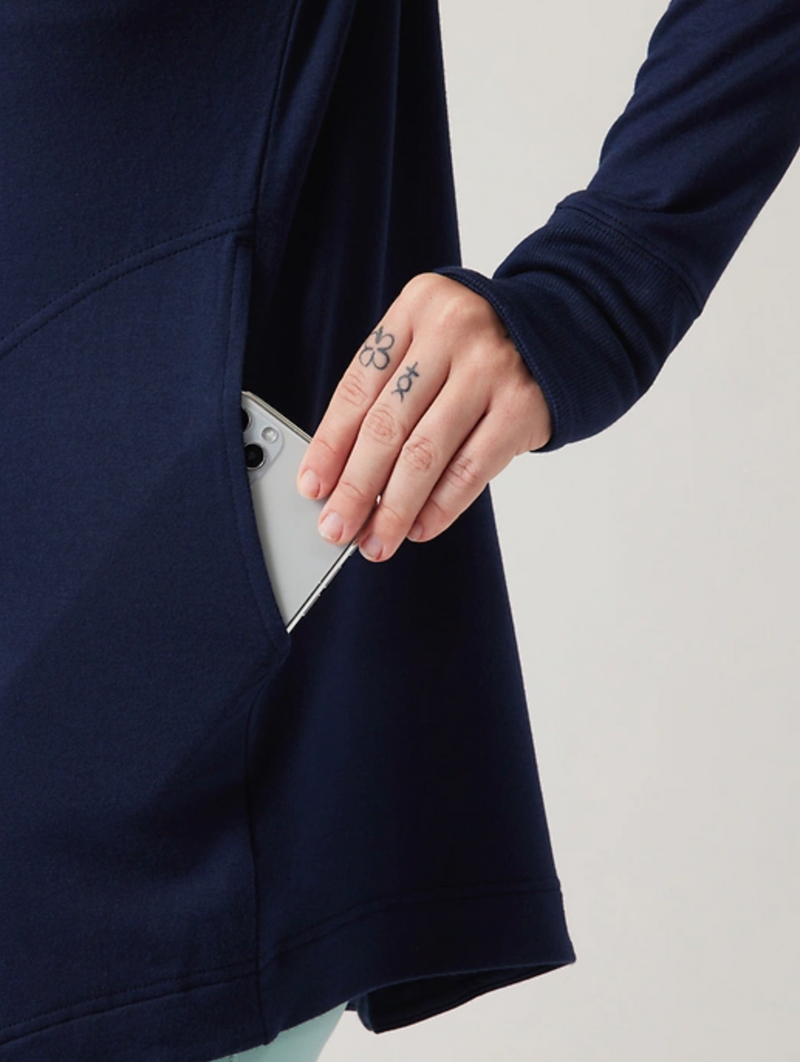 Athleta Navy Nirvana Pranayama Restore Wrap Cardigan