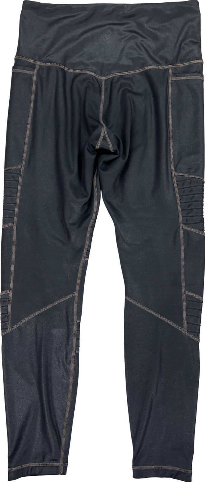 Athleta Women’s Black Inclination Moto Shimmer Leggings - S