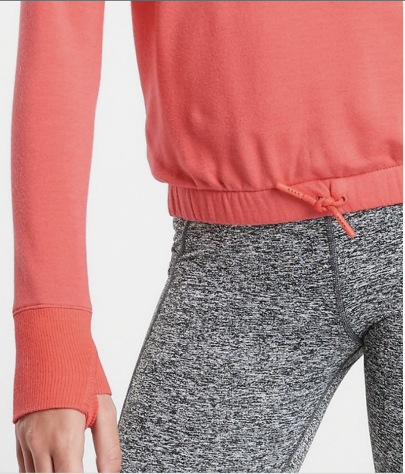 Athleta Girl Joy To The Girl Coral Long Sleeve Sweatshirt