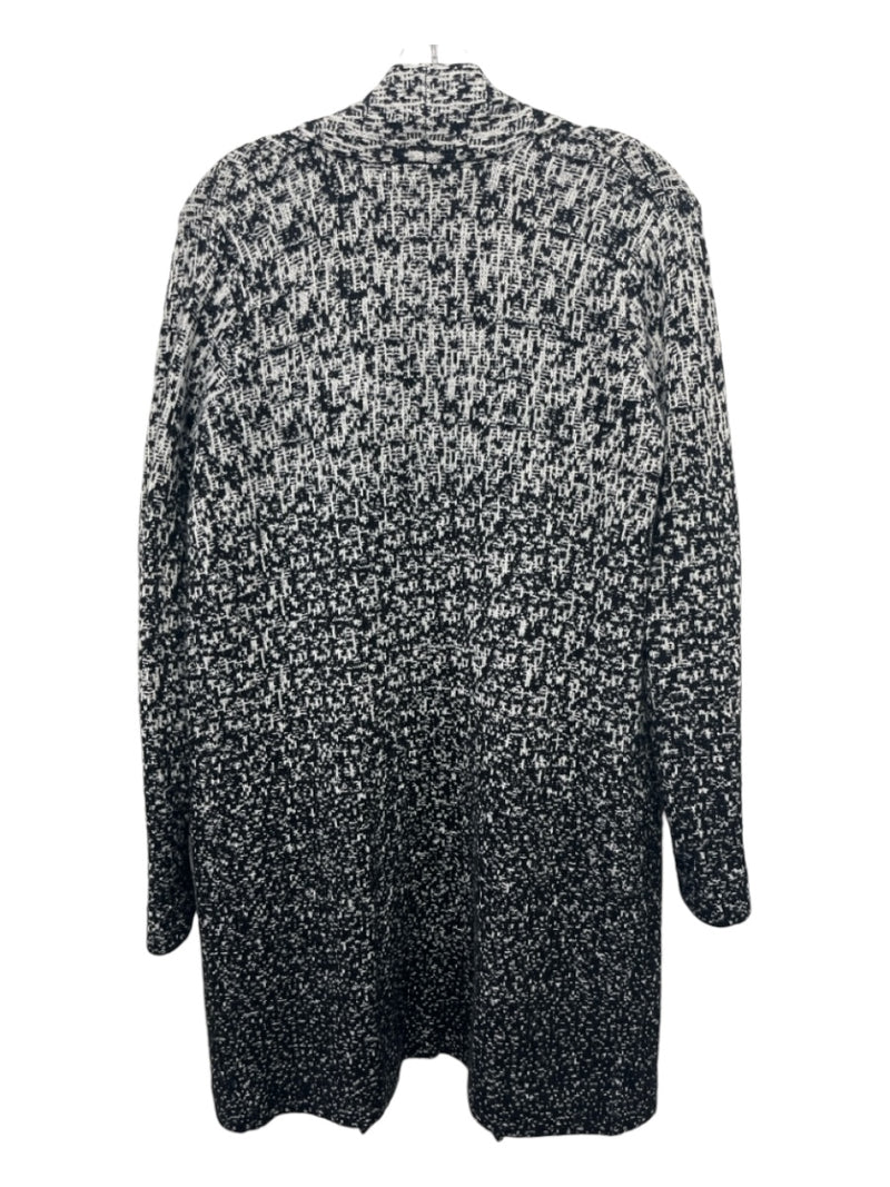 Athleta Size S Black & White Wool & Cashmere Ombre Bound Pocket Cardigan