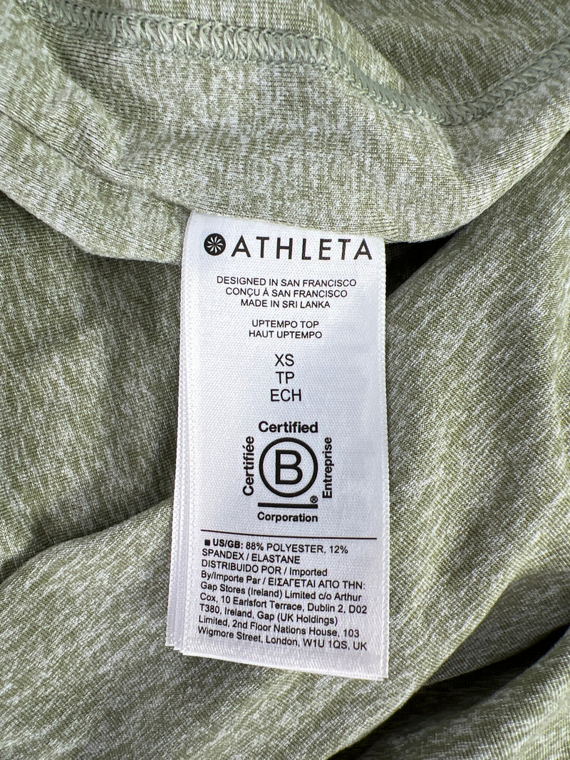 Athleta Women’s Green Uptempo Long Sleeve Athletic Shirt - XS