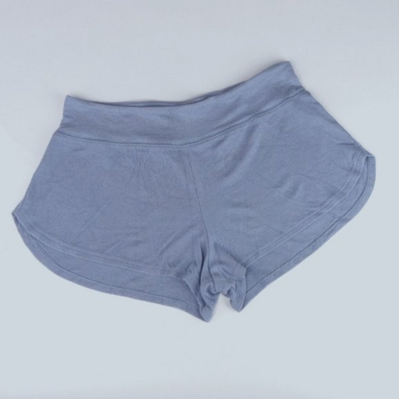 Athleta Blue Star Elastic Waist Soft Well Rested Rib Pajama Shorts