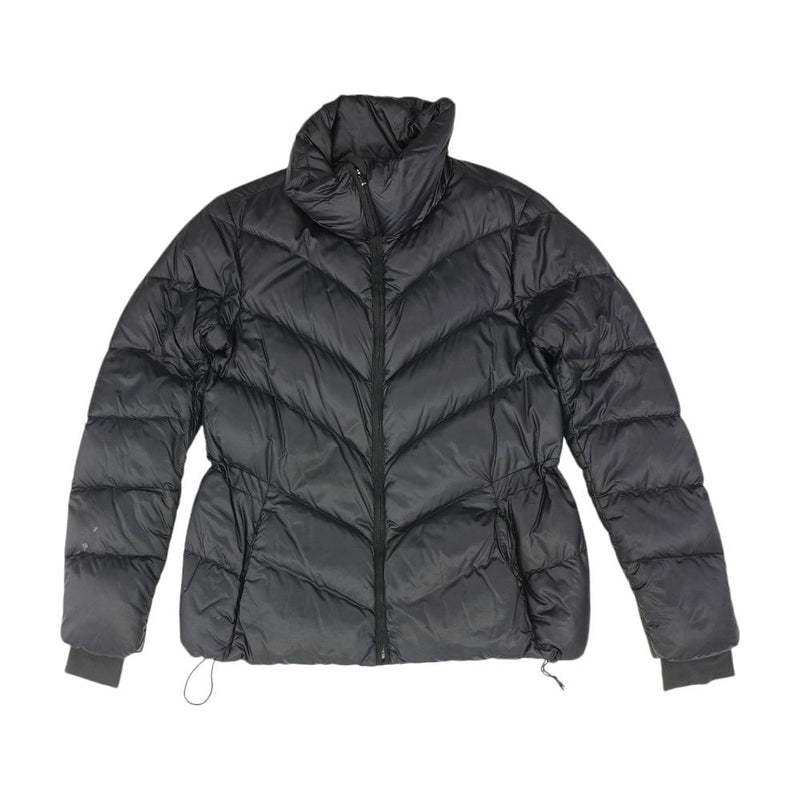 Black Solid Puffer Jacket