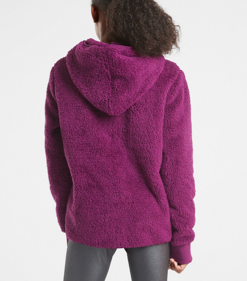 Athleta Girl Purple So Snug Sherpa Long Sleeve Soft Cozy Hoodie