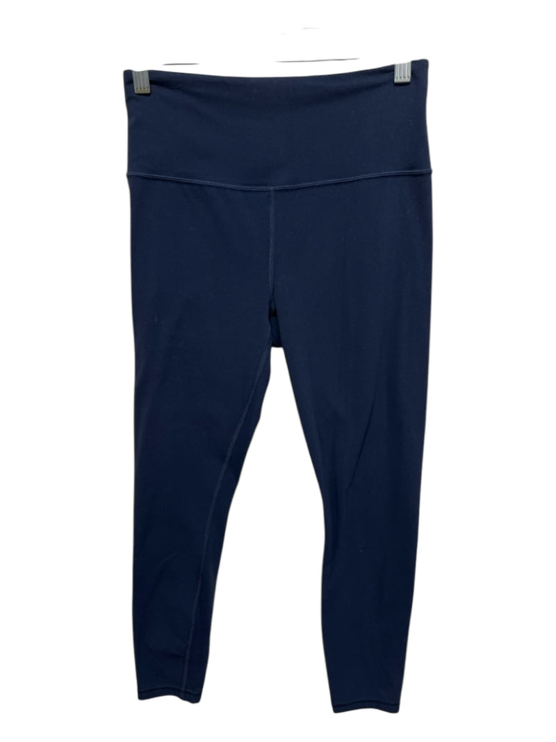 Athleta Size S/P Navy Nylon Blend Wide Waist Band High Rise Athletic Leggings