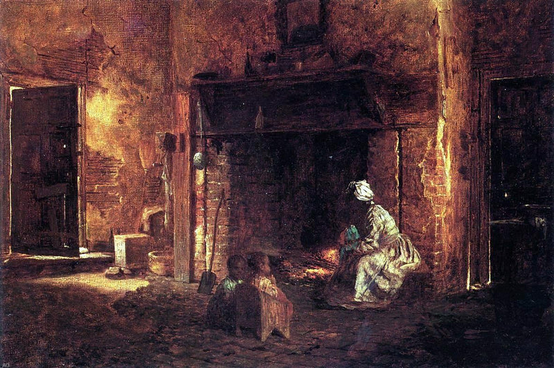 Kitchen at Mount Vernon by Eastman Johnson - Hand Painted Oil Painting