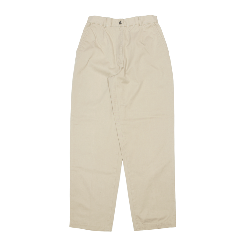 LL BEAN Chino Trousers Beige Regular Straight Womens W26 L30