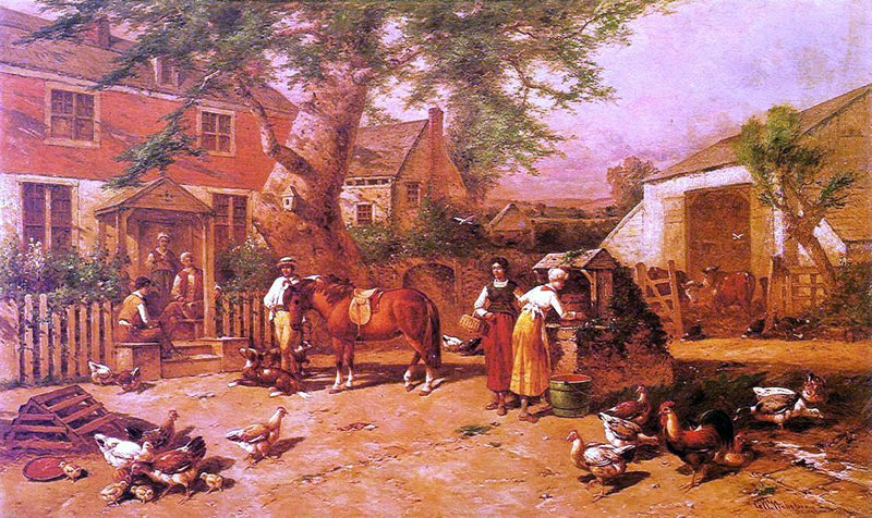 After the Day's Toil by George Washington Nicholson - Hand Painted Oil Painting