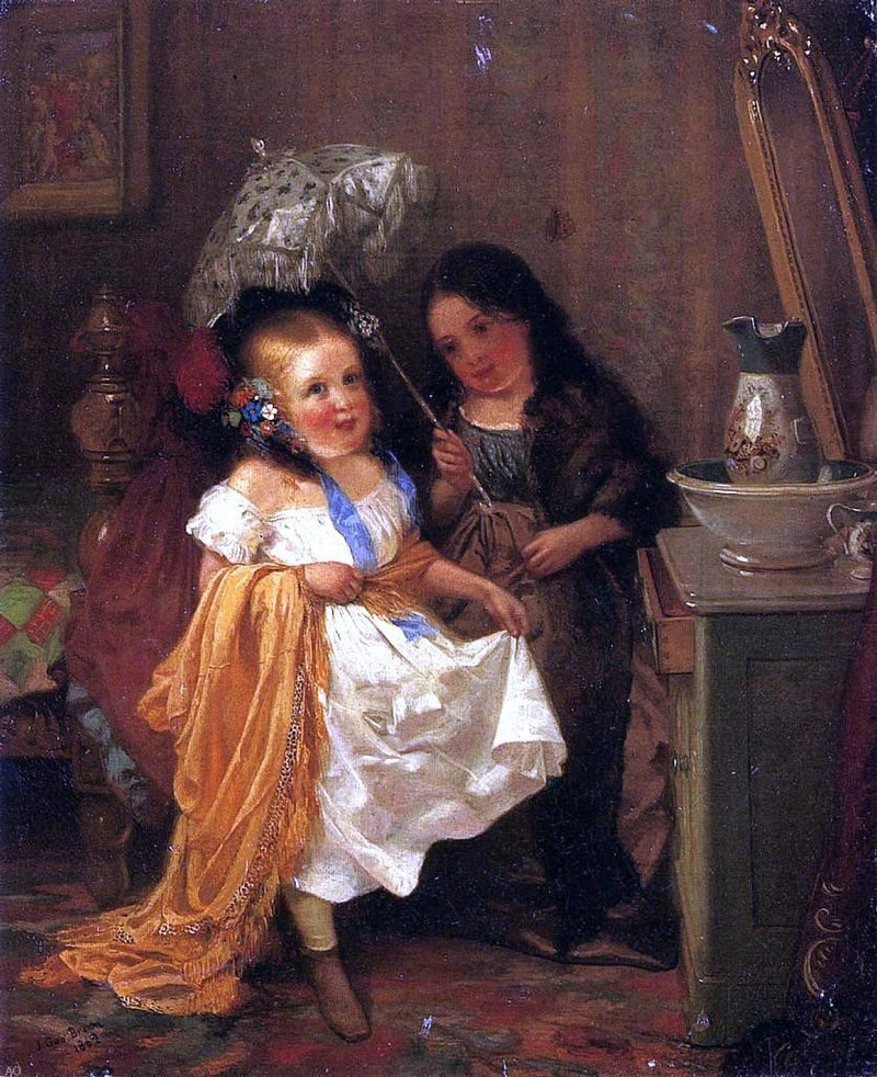 Putting on Airs by John George Brown - Hand Painted Oil Painting