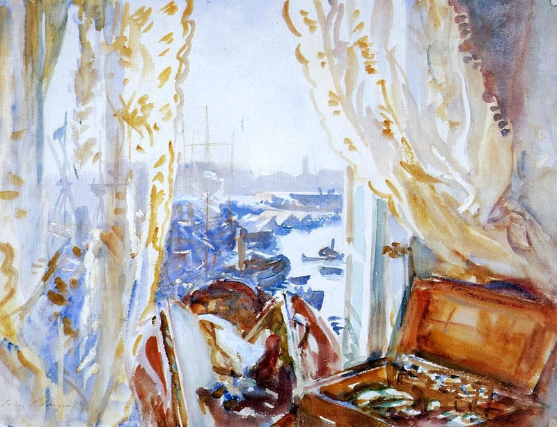 View from a Window, Genoa by John Singer Sargent - Hand Painted Oil Painting