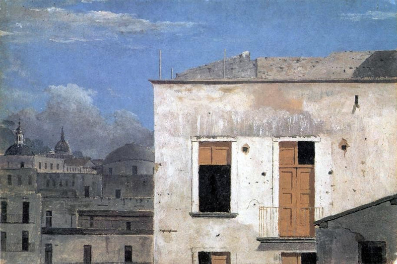 Buildings in Naples by Thomas Jones - Hand Painted Oil Painting