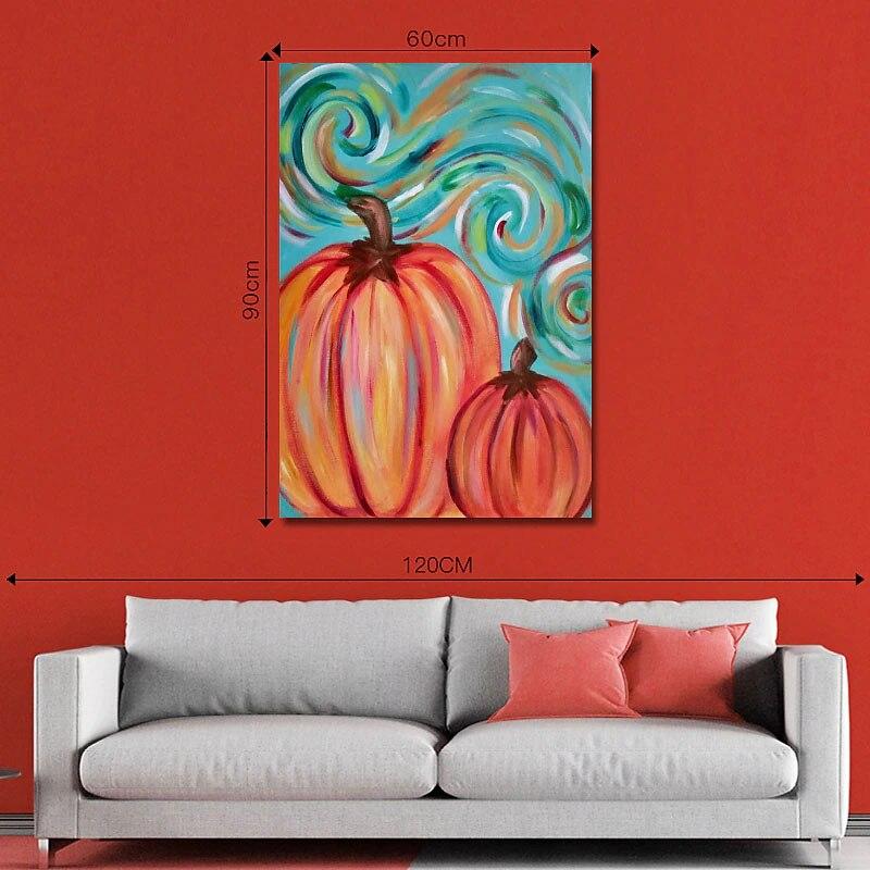 Hand Painted Oil Painting Modern Pumpkin Abstract Canvas Halloween