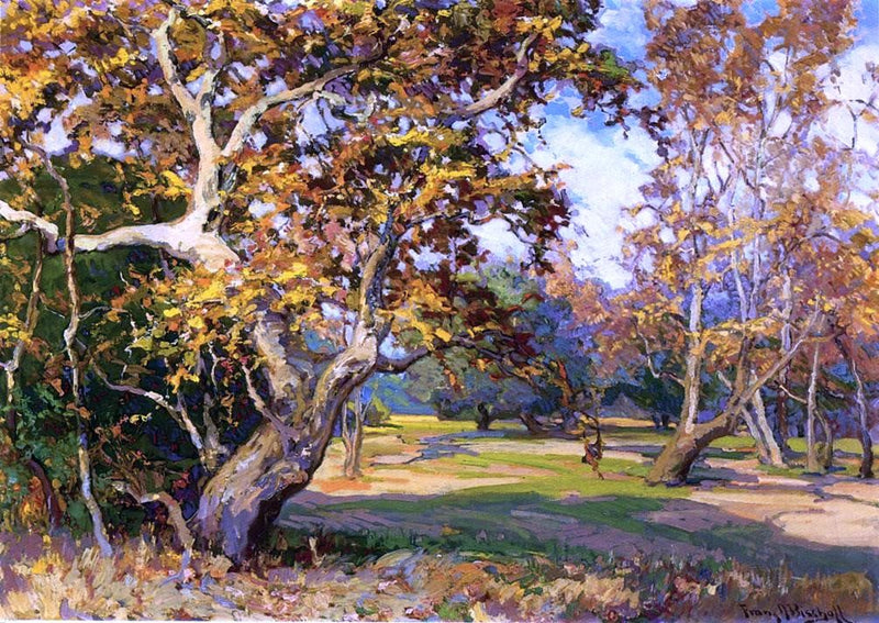 View of the Arroyo Seco from the Artist's Studio by Franz Bischoff - Hand Painted Oil Painting