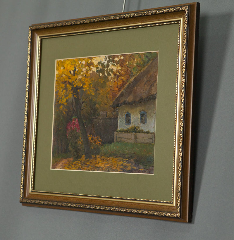 Oil painting Autumn and comfort