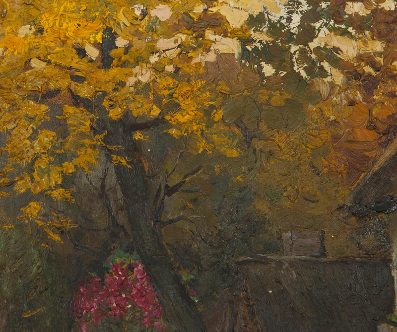 Oil painting Autumn and comfort