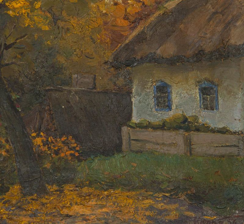 Oil painting Autumn and comfort