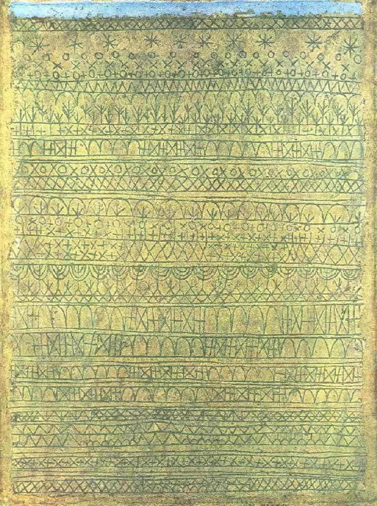 Pastoral Rhythms by Paul Klee - Hand Painted Oil Painting