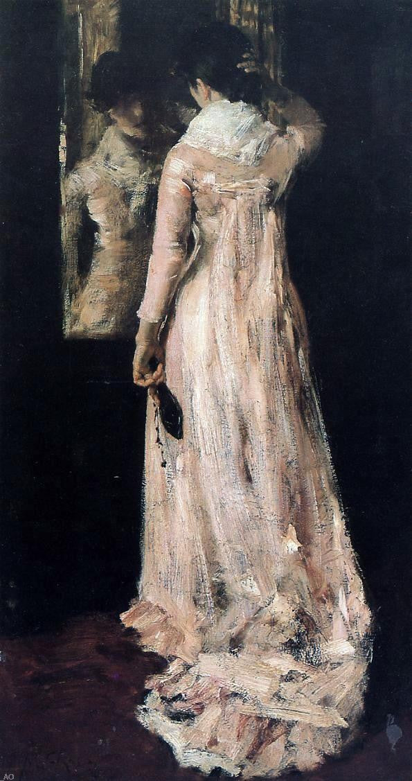 The Mirror by William Merritt Chase - Hand Painted Oil Painting