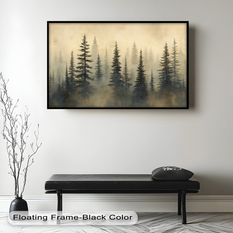 Mystic Pine Forest – Nature Oil Painting