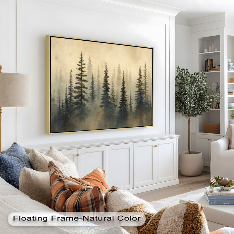 Mystic Pine Forest – Nature Oil Painting